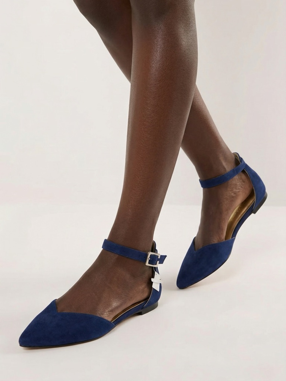 NIB Very Volatile Women’s Blue Leopard Print Flat Shoes Pointy Toe Straps-Size 7